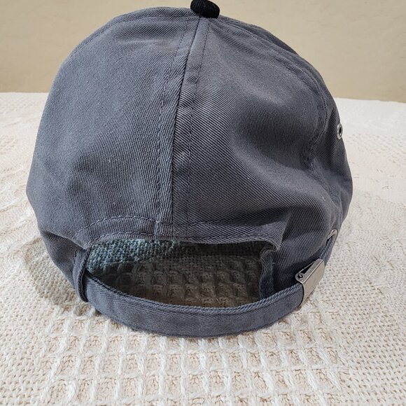 Bridgestone Golf Gray Black 6 Panel Head Shots Tuck Strap Baseball Cap Hat - Picture 7 of 11
